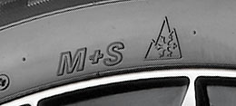 Winterreifenpflicht: M+S und 3PMSF-Symbol
